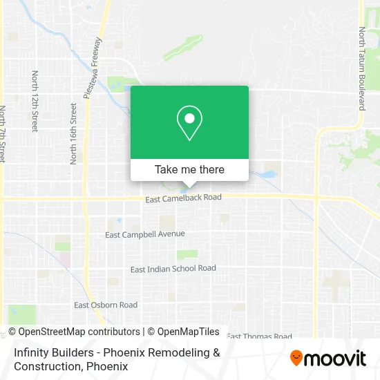 Infinity Builders - Phoenix Remodeling & Construction map