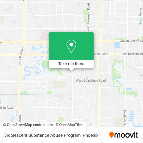 Adolescent Substance Abuse Program map