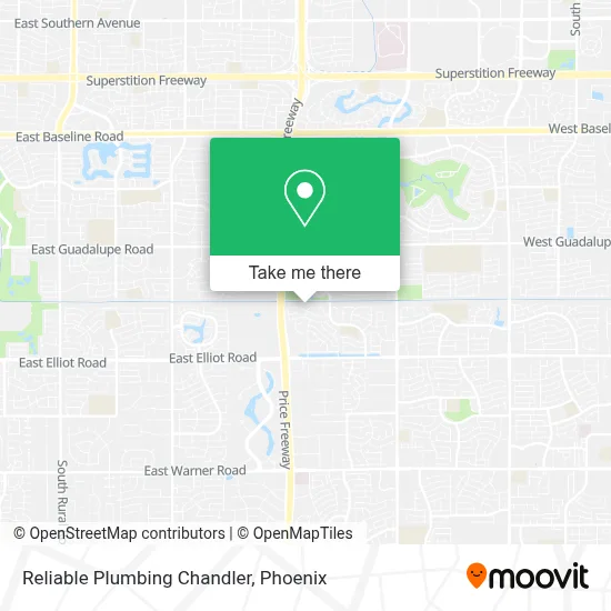 Reliable Plumbing Chandler map