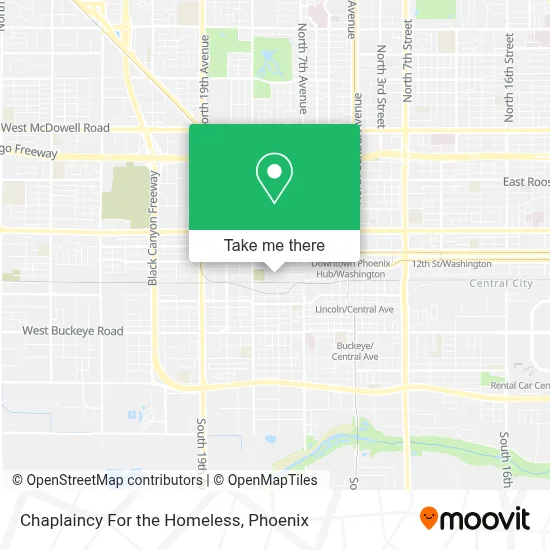 Chaplaincy For the Homeless map