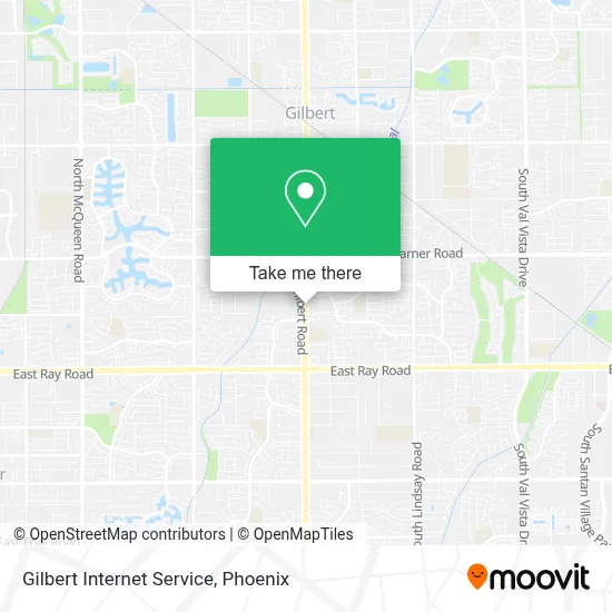 Gilbert Internet Service map