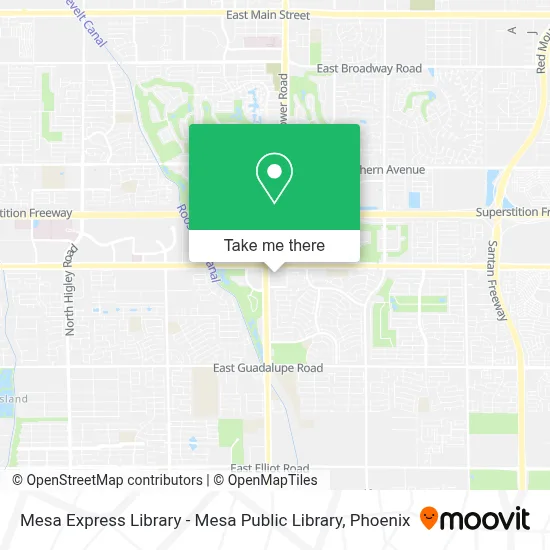 Mesa Express Library - Mesa Public Library map