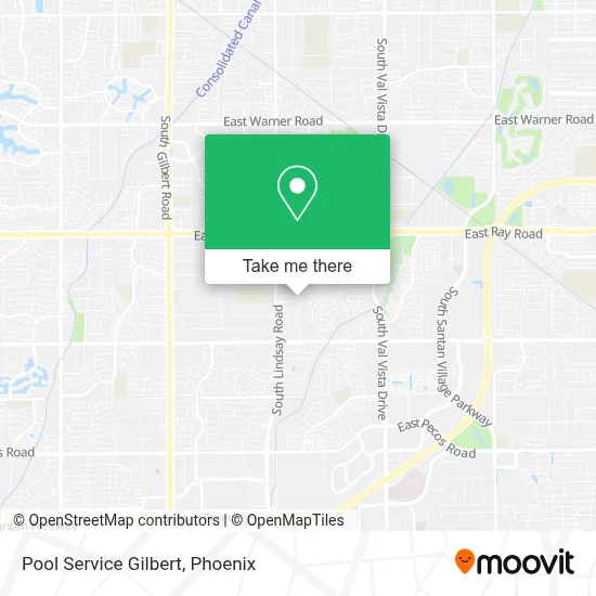 Pool Service Gilbert map