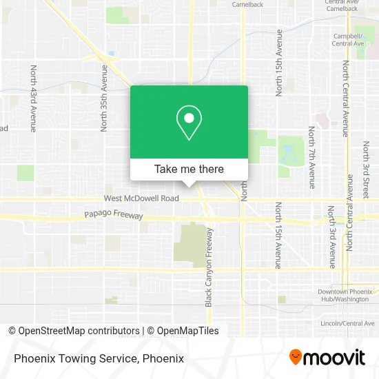 Phoenix Towing Service map