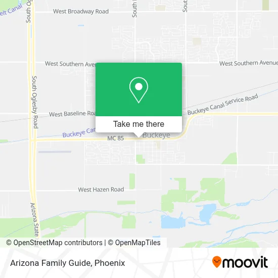 Arizona Family Guide map