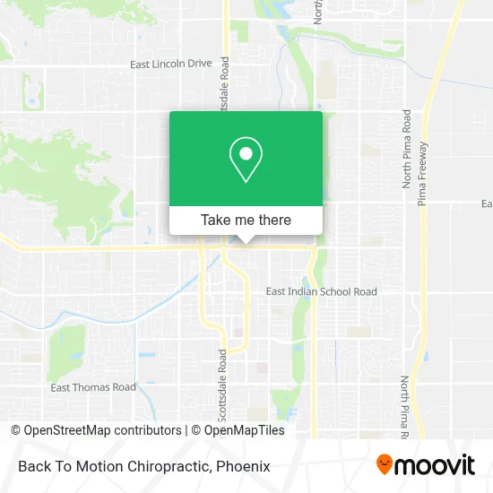 Back To Motion Chiropractic map