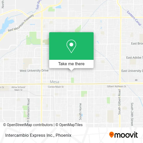 Intercambio Express Inc. map