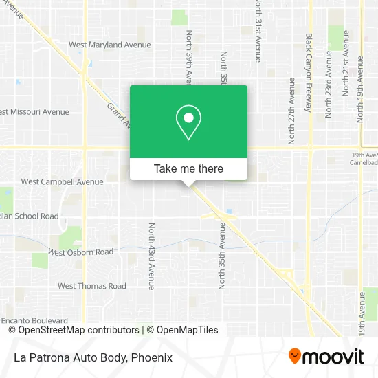 La Patrona Auto Body map