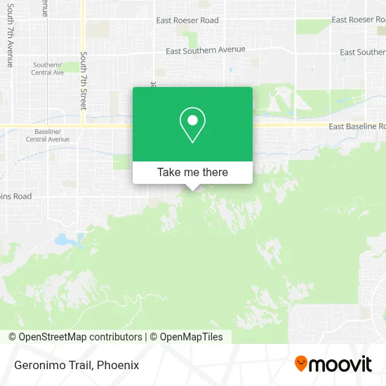 Geronimo Trail map