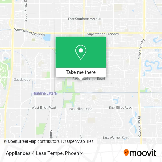 Appliances 4 Less Tempe map
