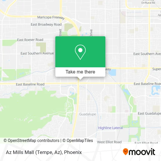 Az Mills Mall (Tempe, Az) map