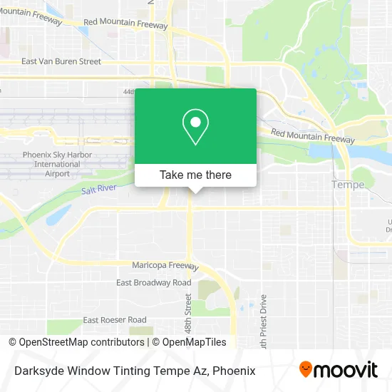 Darksyde Window Tinting Tempe Az map