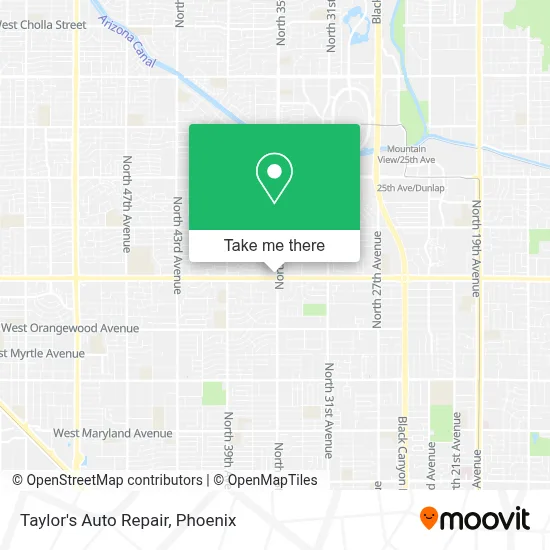 Taylor's Auto Repair map