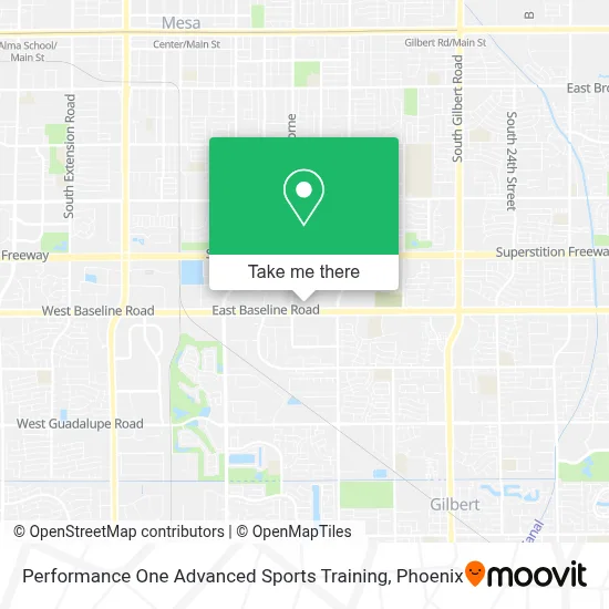 Performance One Advanced Sports Training map