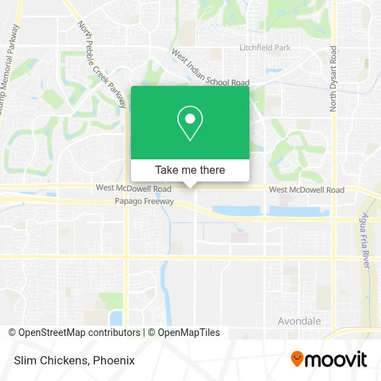 Slim Chickens map