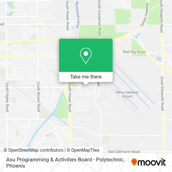 Asu Programming & Activities Board - Polytechnic map