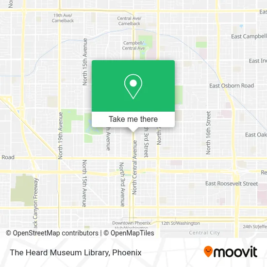 The Heard Museum Library map