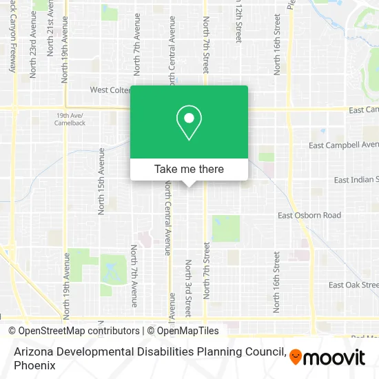 Arizona Developmental Disabilities Planning Council map
