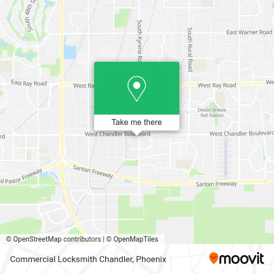 Commercial Locksmith Chandler map
