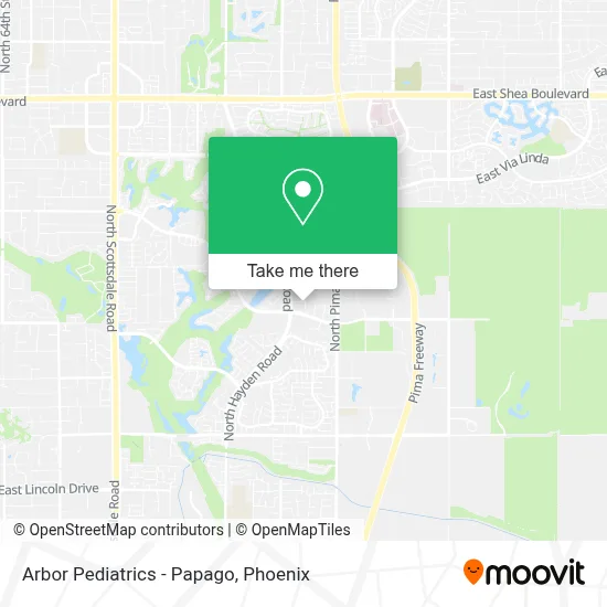 Arbor Pediatrics - Papago map