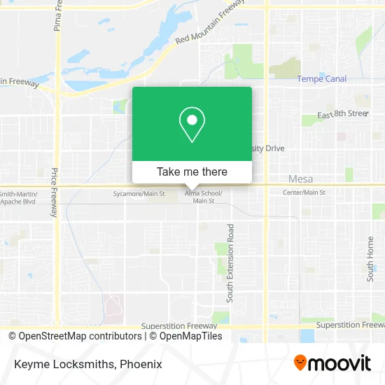 Keyme Locksmiths map