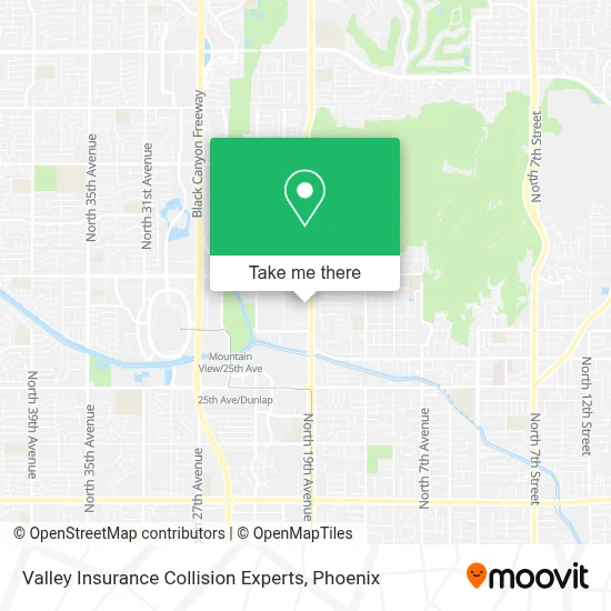 Valley Insurance Collision Experts map