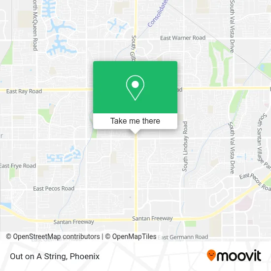 Out on A String map