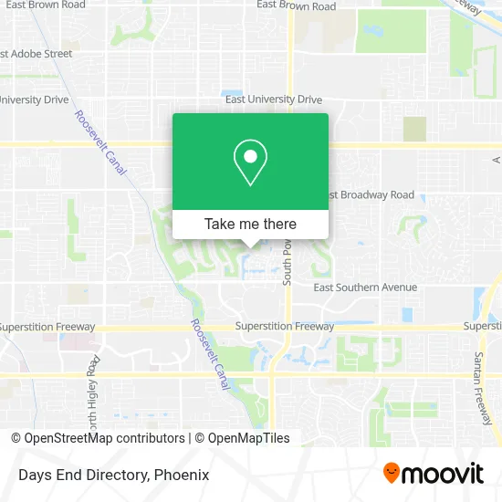 Days End Directory map