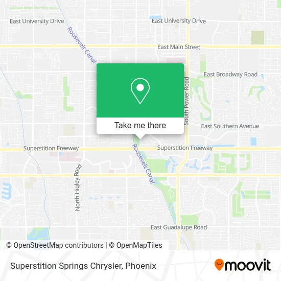 Superstition Springs Chrysler map