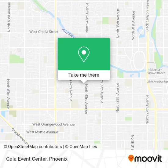 Gala Event Center map