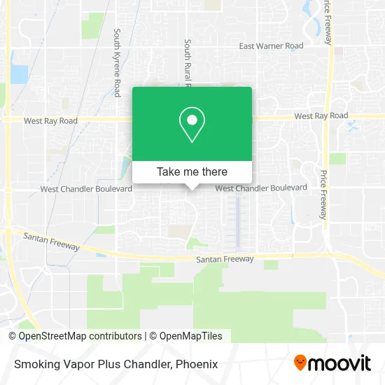 Smoking Vapor Plus Chandler map