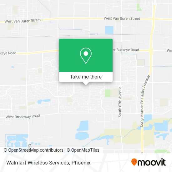 Walmart Wireless Services map