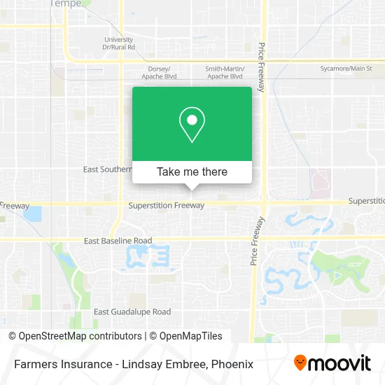 Farmers Insurance - Lindsay Embree map