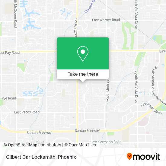 Gilbert Car Locksmith map