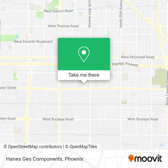 Hanes Geo Components map