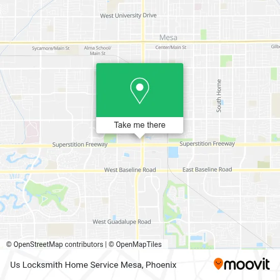 Us Locksmith Home Service Mesa map