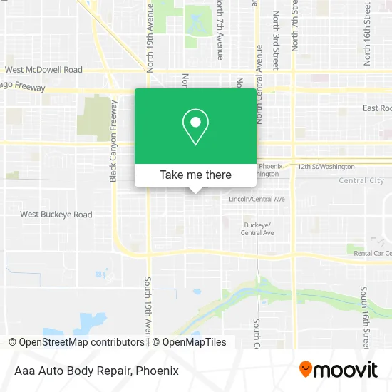 Aaa Auto Body Repair map