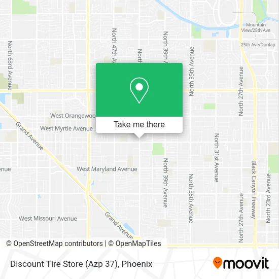 Discount Tire Store (Azp 37) map
