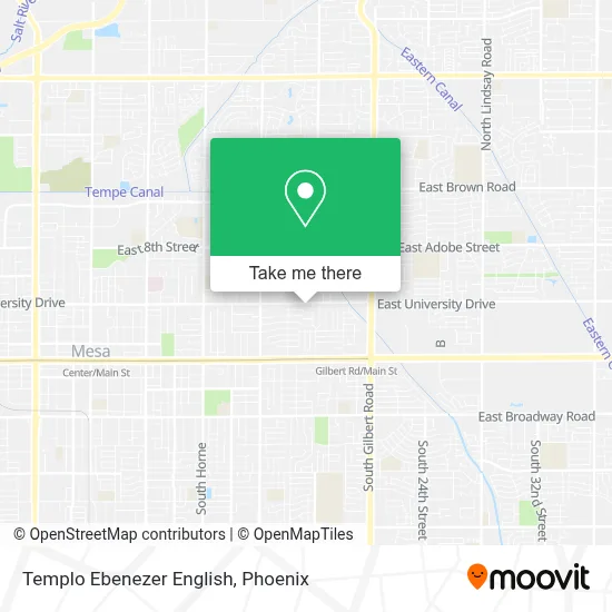 Templo Ebenezer English map
