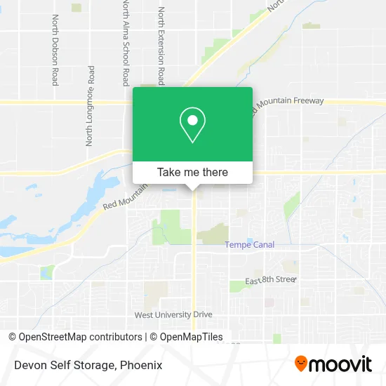 Devon Self Storage map