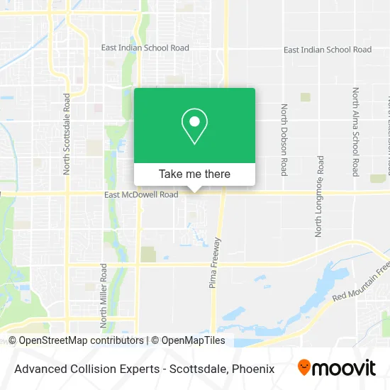 Advanced Collision Experts - Scottsdale map
