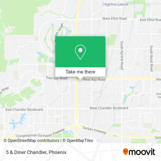 5 & Diner Chandler map