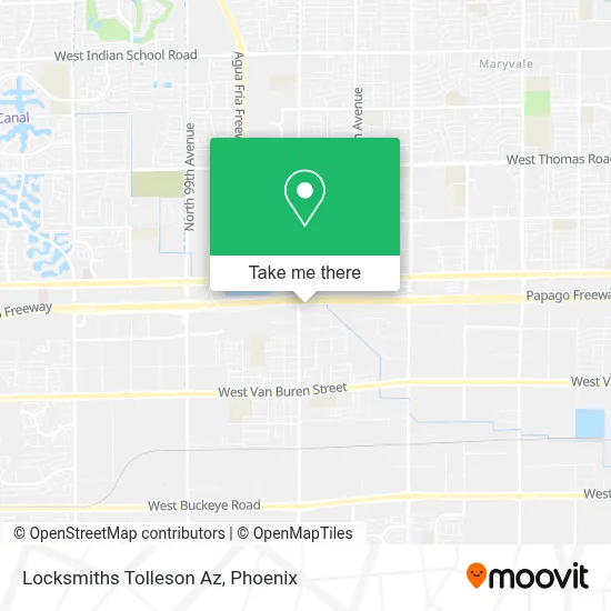 Locksmiths Tolleson Az map