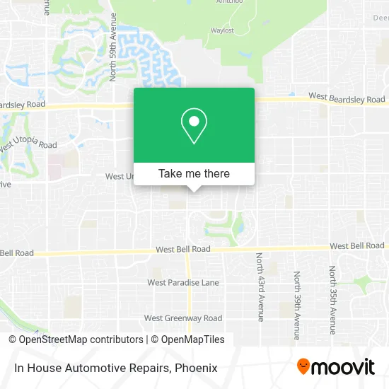In House Automotive Repairs map