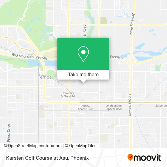 Karsten Golf Course at Asu map