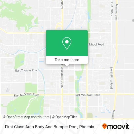 First Class Auto Body And Bumper Doc. map