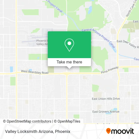 Valley Locksmith Arizona map