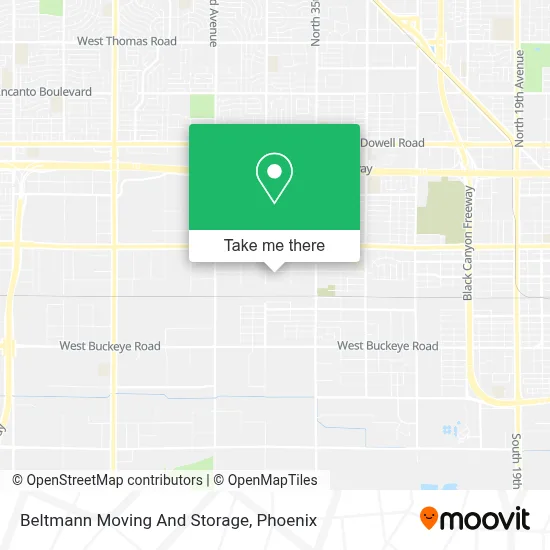 Beltmann Moving And Storage map