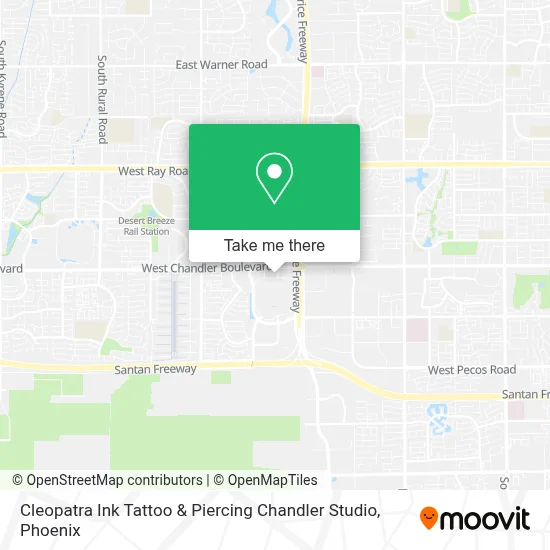 Cleopatra Ink Tattoo & Piercing Chandler Studio map