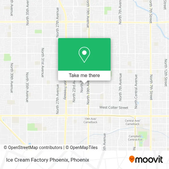 Ice Cream Factory Phoenix map